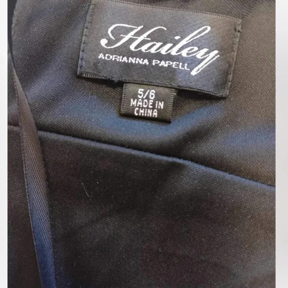 Adrianna Papell Hailey Black & Silver Hi Lo Dress Size 5/6 - Picture 10 of 12